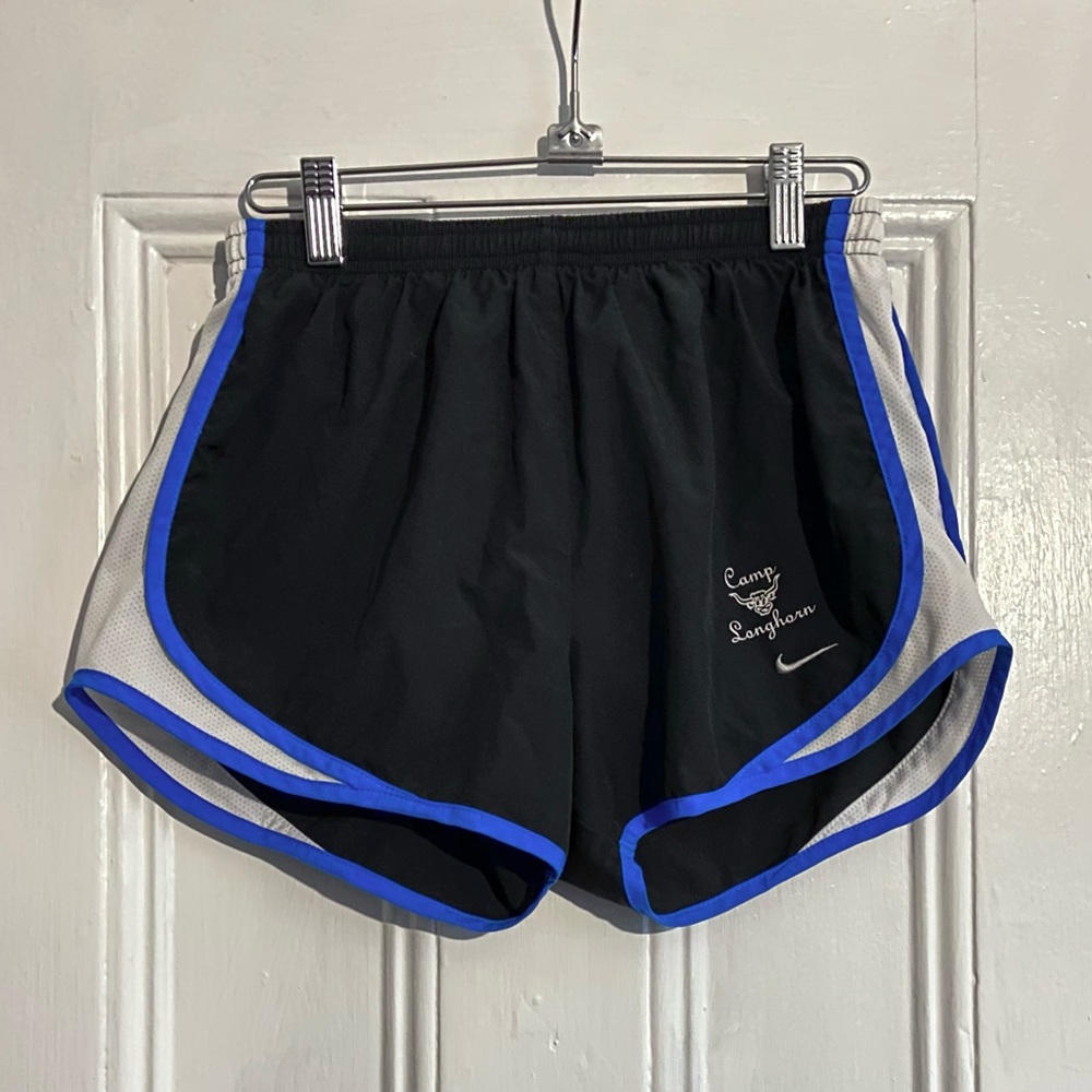 🆕 Nike Camp Longhorn Athletic Shorts - Black with Blue & White Detailing